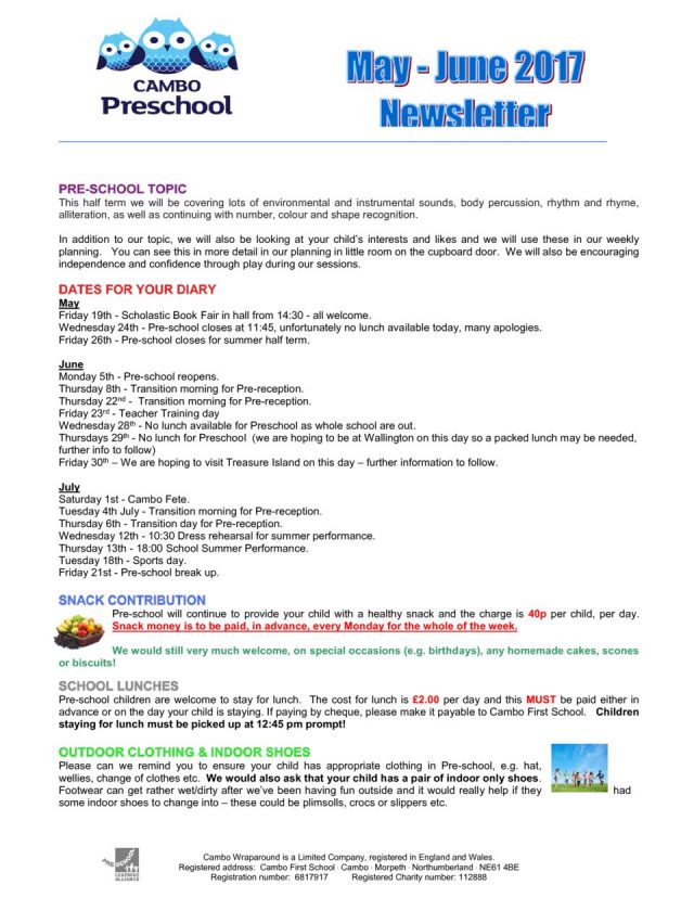 thumbnail of Pre-school Newsletter May – June 2017