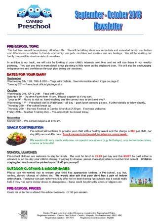 thumbnail of Pre-school Newsletter Sept & Oct 2018